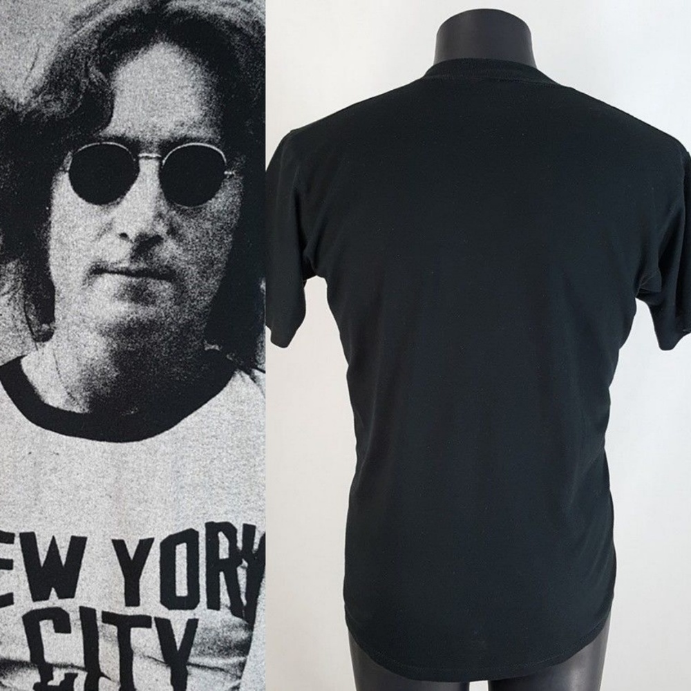 Vintage John Lennon T Shirt L New York City Tee - Picture 6 of 7